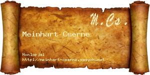 Meinhart Cserne névjegykártya